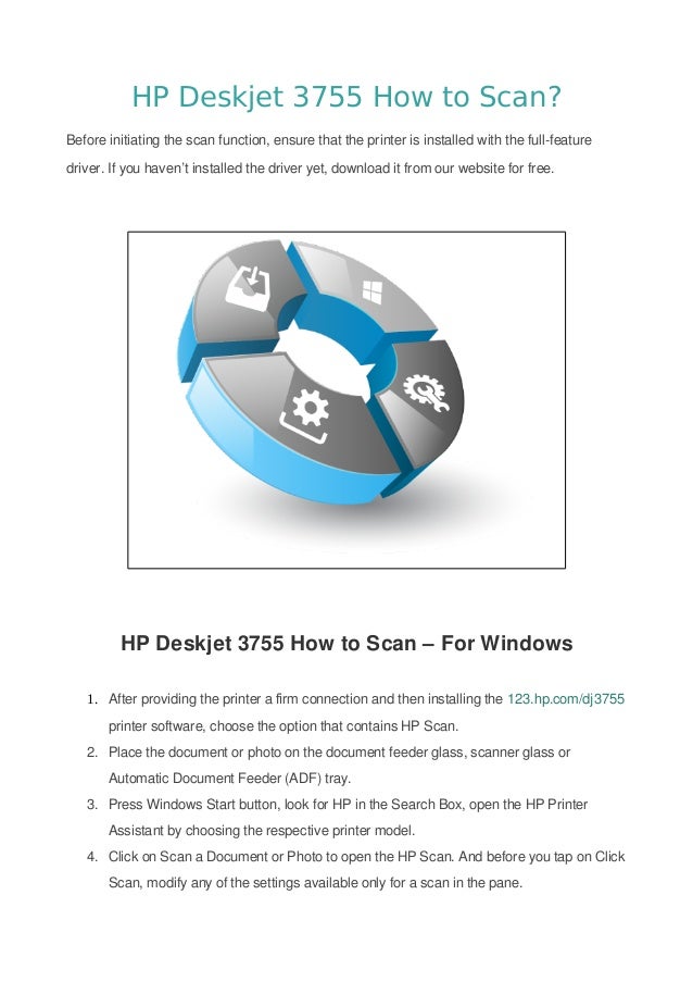 HP Deskjet 3755 How to Scan