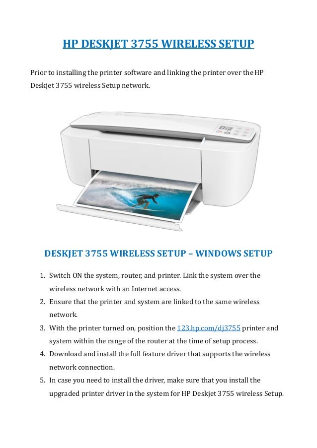 HP Deskjet 3755 Wireless SetupHow to Connect HP 3755 to Wifi