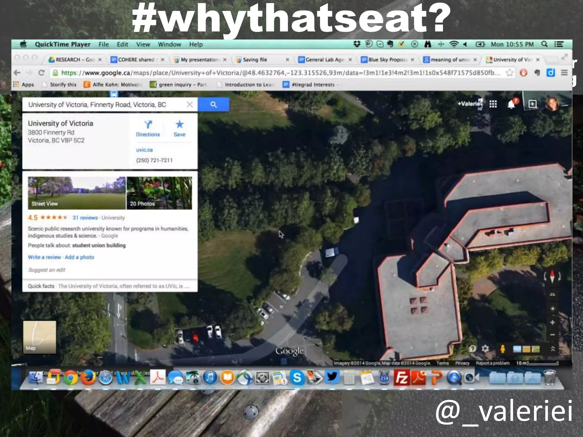 #whythatseat?
Realigning Higher Ed for the 21st Century Learner
Through Multi-Access Learning
Dr. Valerie Irvine
@_valeriei
 