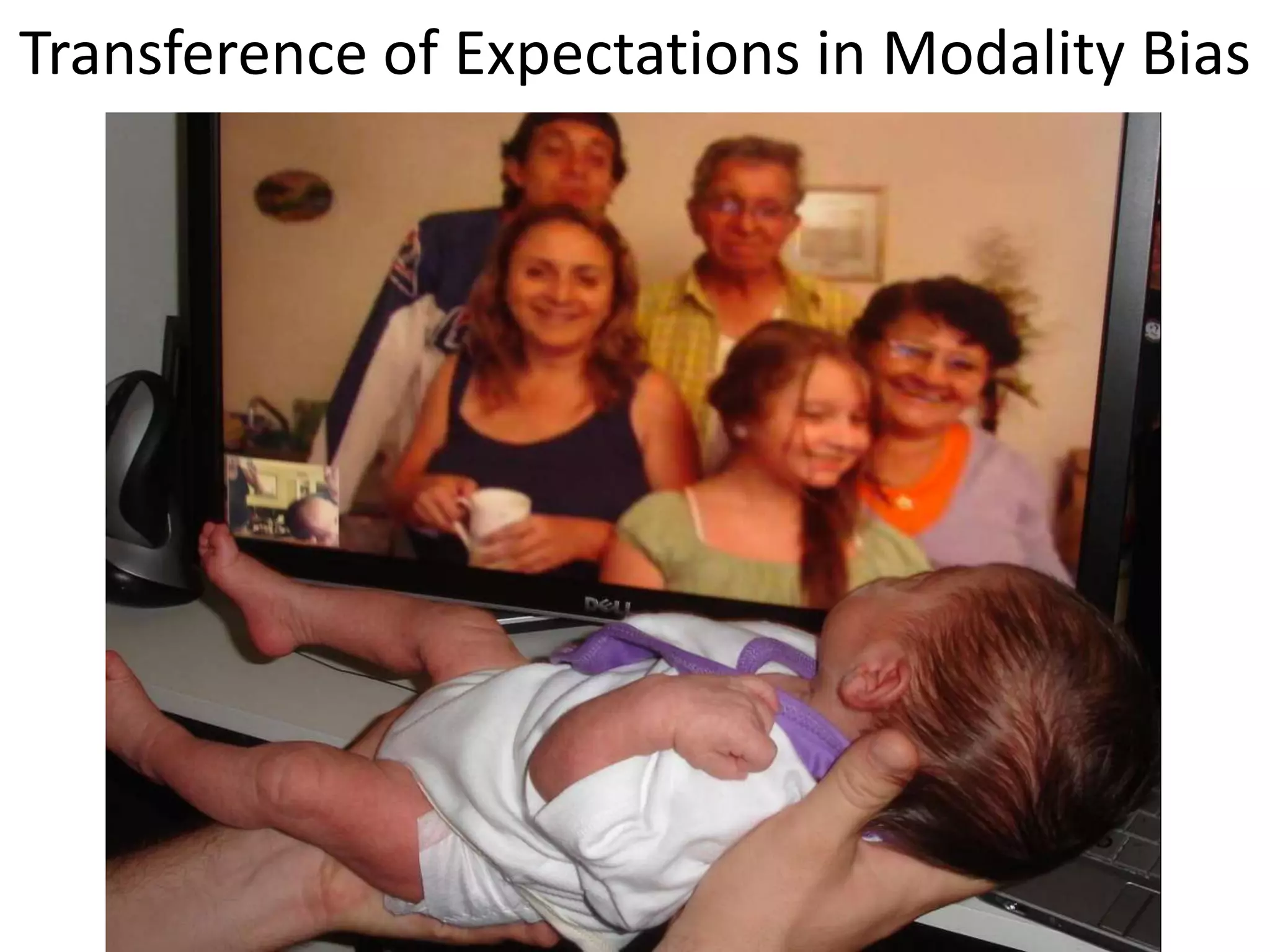 Transference of Expectations in Modality Bias
 