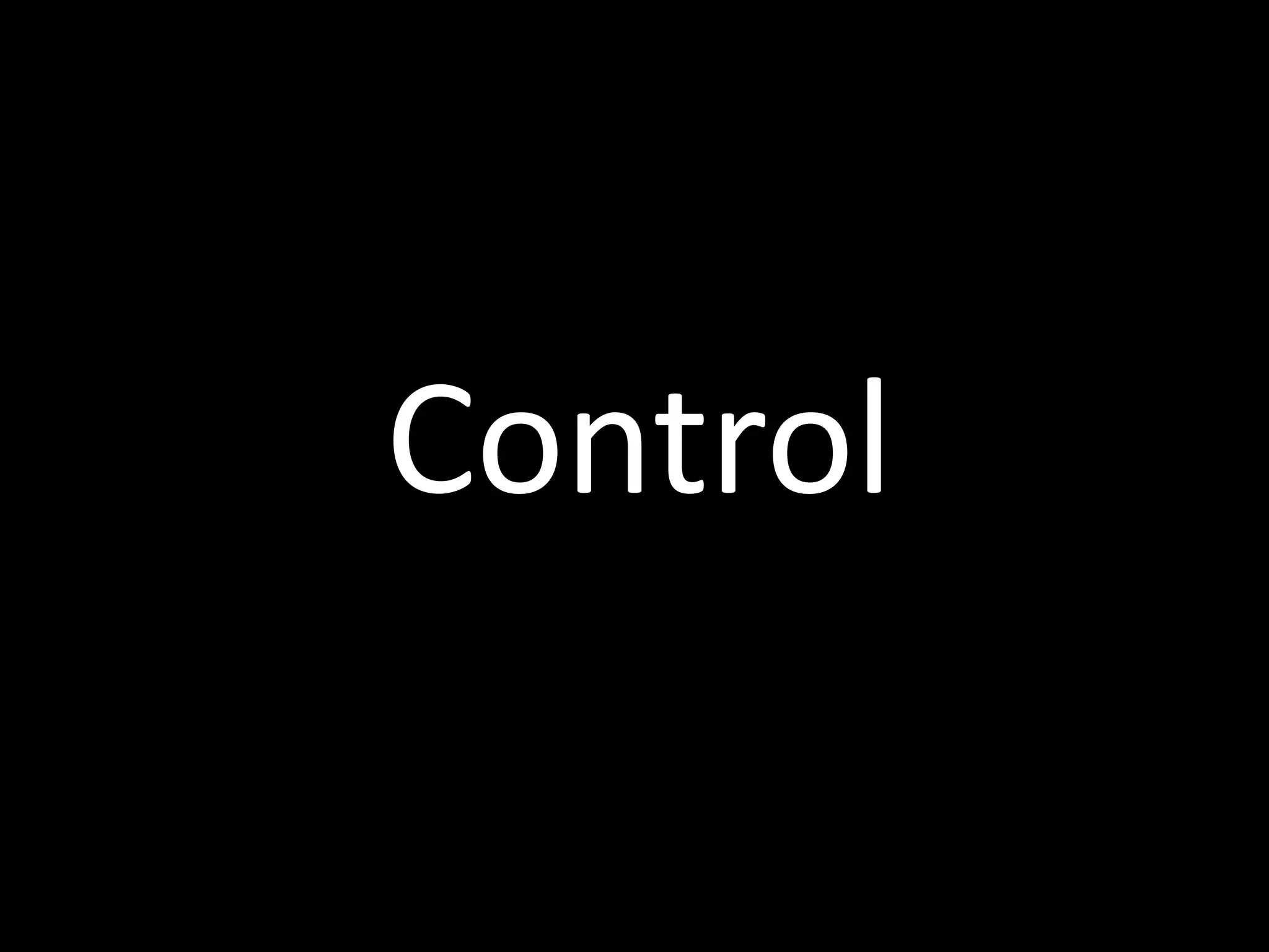 Control
 