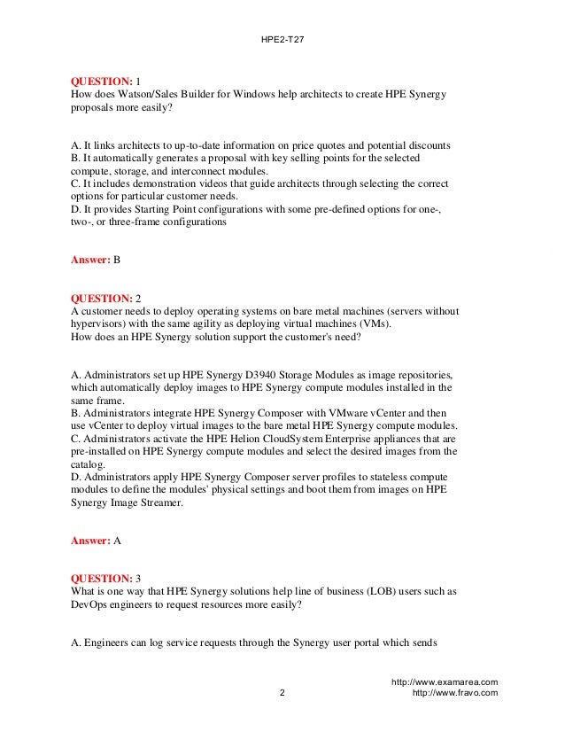 HPE2-B03 Prüfungen