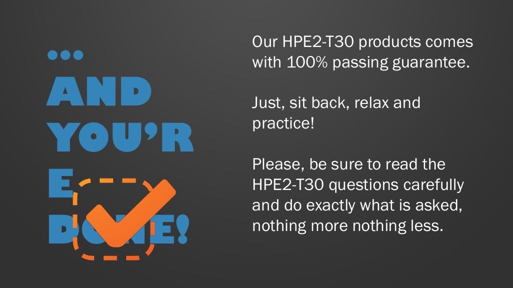 HPE2-B03 Testing Engine