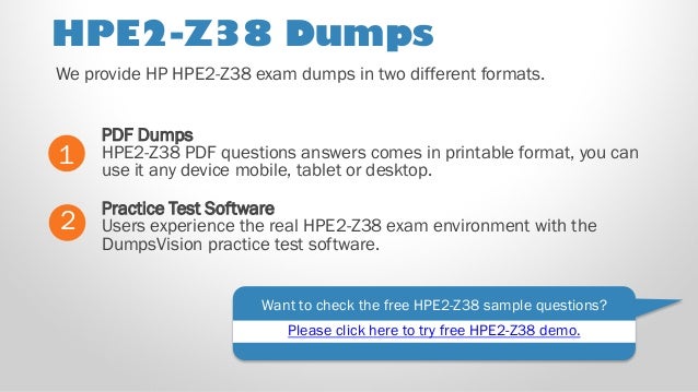HPE2-T38 PDF Testsoftware