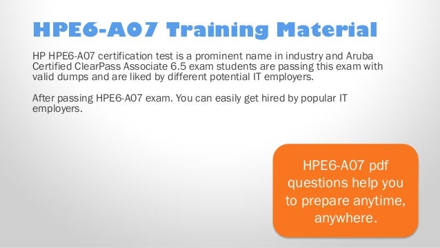 HPE7-A07 Originale Fragen | Maxtic