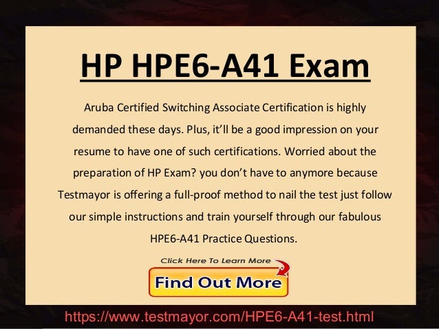 HPE7-A01 Tests