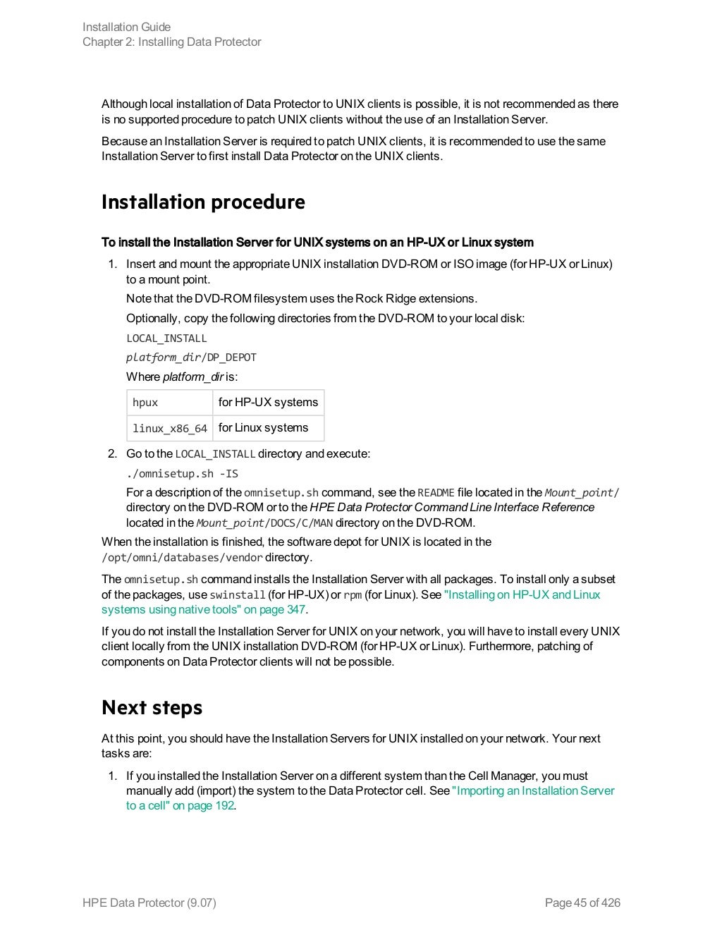 Hpe Data Protector installation guide