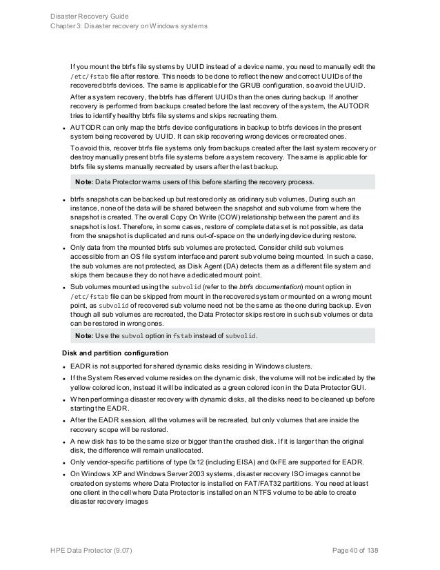 Hpe Data Protector Disaster Recovery Guide - 웹