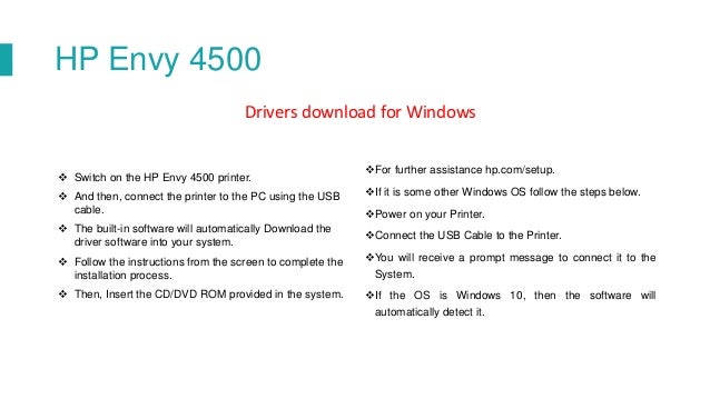 hp 4500 software for windows 10