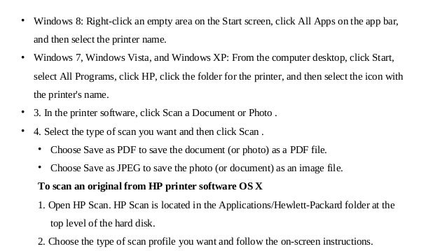 hp web scan