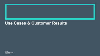 Use Cases & Customer Results
 