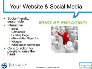 Your Website & Social Media <ul><li>Social-friendly, searchable </li></ul><ul><li>Interactive </li></ul><ul><ul><li>Blogs ...