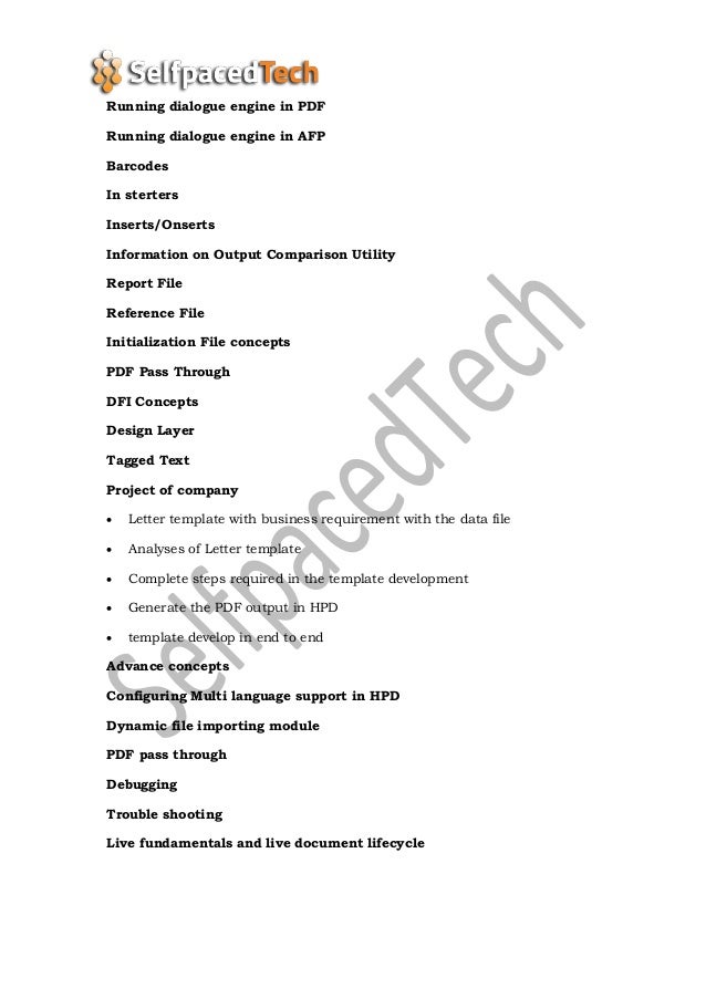 Hp Exstream Dailogue Online Training Hp Exstream Dailogue Course Hp Exstream Dailogue Online Training Hp Exstream Dailogue Course
