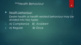 Behavioral Sciences related to Health | PPT
