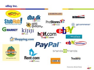 eBay Inc.




                                           3
            Produced by: Michael Palotas
 