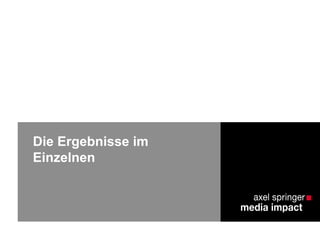 Die Ergebnisse im
Einzelnen
 