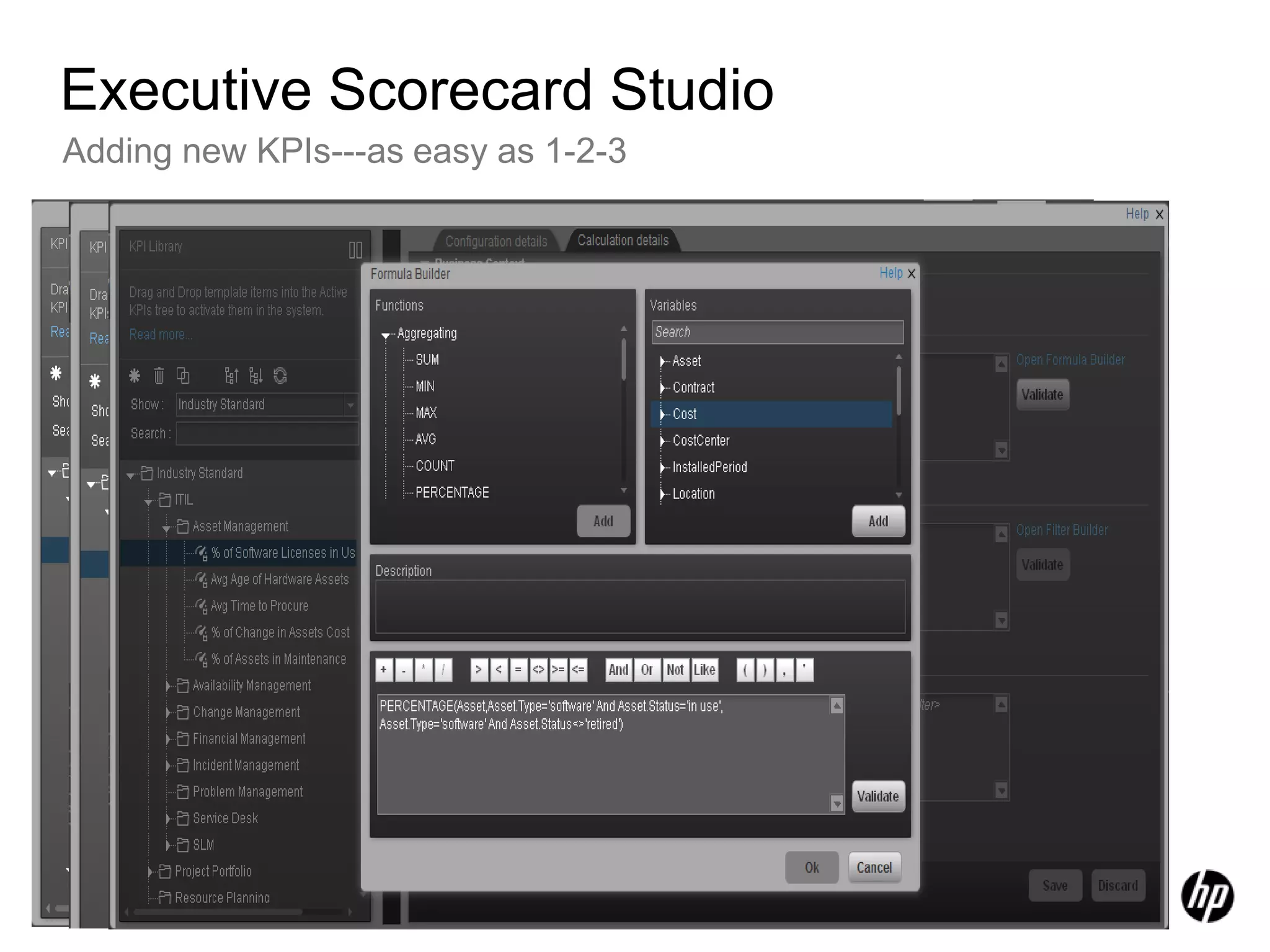 Next stepsSee a demo or presentation of the IT Executive ScorecardSchedule a workshopTransformation Experience Workshop for IT Performance IT Performance Management ServiceJoin a community of expertswww.hp.com/go/discoverperformance/reg  Take an online assessmentwww.hp.com/go/CIOAssessmentwww.hp.com/go/CloudAssessAttend an upcoming event