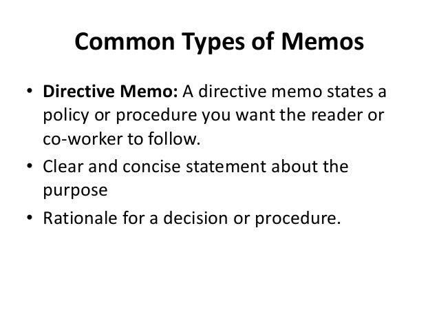 10 the memorandum example of directive memo