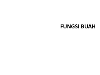 FUNGSI BUAH
 