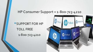 HP Consumer Support + 1-800-723-4210
•SUPPORT FOR HP
TOLL FREE
1-800-723-4210
 