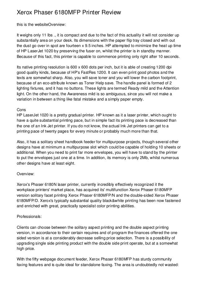 xerox phaser 6180mfp