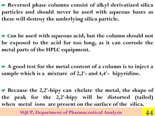 Column Regeneration HPLC | PPT