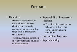 Precision Definition Classification Hplc | PPTX