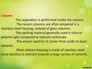 Acidic Column HPLC-High Performance Liquid Chromatography | PPTX