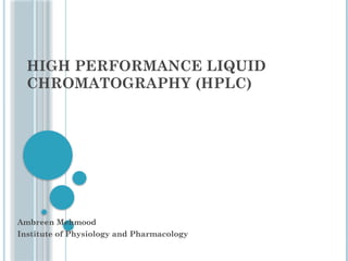 Comprehensive Overview of High-Performance Liquid Chromatography (HPLC ...