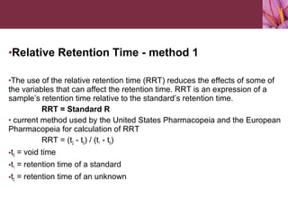 How To Calculate Rrt Hplc by niper pharma analysis | PPT