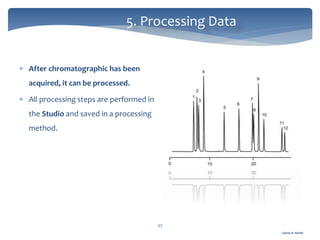 Gamal A. Hamid
5. Processing Data
57
 After chromatographic has been
acquired, it can be processed.
 All processing steps are performed in
the Studio and saved in a processing
method.
 