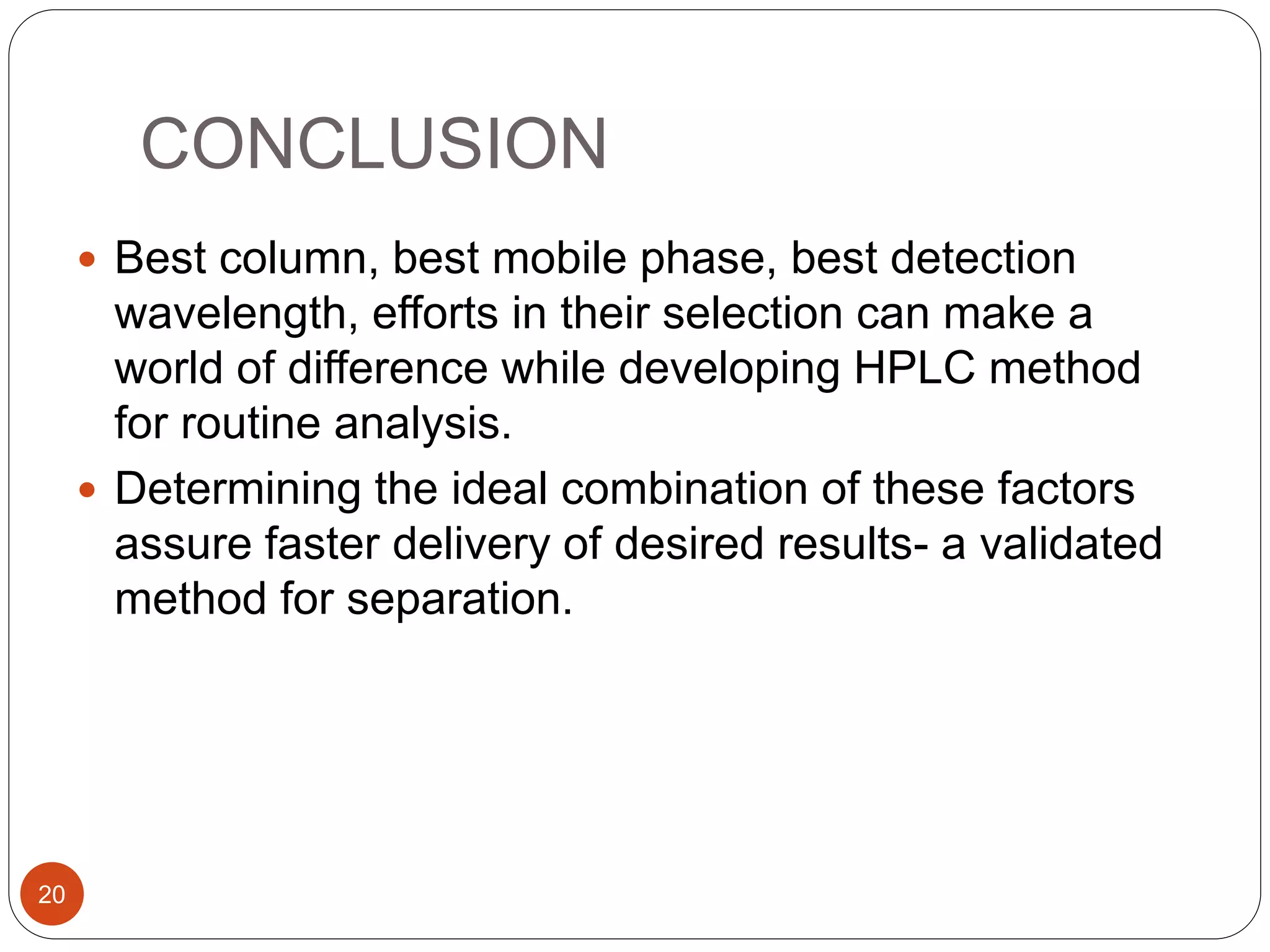 HPLC method development PPT