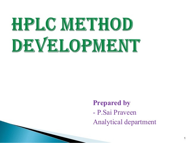 Dissertation analytical method development by hplc