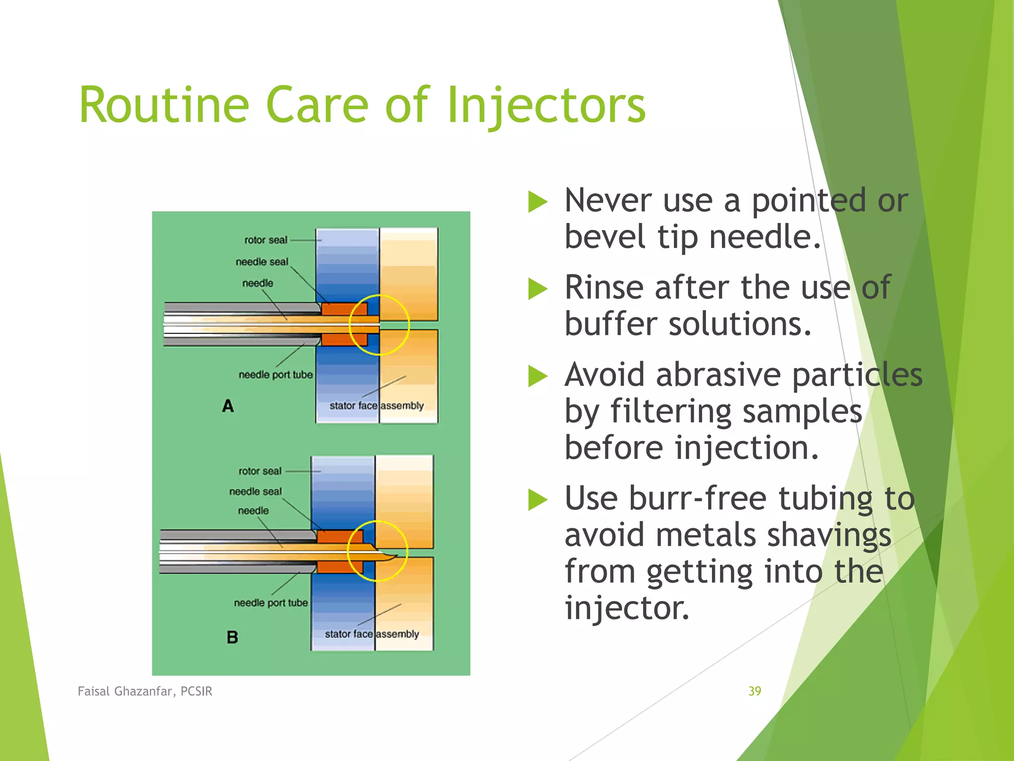 Bevel Rinse HPLC-MS Use-Care and Maintenance, Troubleshooting | PPTX