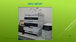 HPLC SETUP
4/6/2022
UJJAIN CHAURASIA/M.Sc chemistry/18311127
11
 