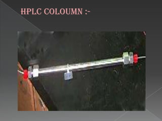 4. AFFINITY CHROMOTAGRAPY :-This is the most selective type of chromatography employed. It utilizes the specific interaction between one kind of solute molecule and a second molecule that is immobilized on a stationary phase. For example, the immobilized molecule may be an antibody to some specific protein. When solutes containing a mixture of proteins are passed by this molecule, only the specific protein is reacted to this antibody, binding it to the stationary phase. This protein is later extracted by changing the ionic strength or pH..