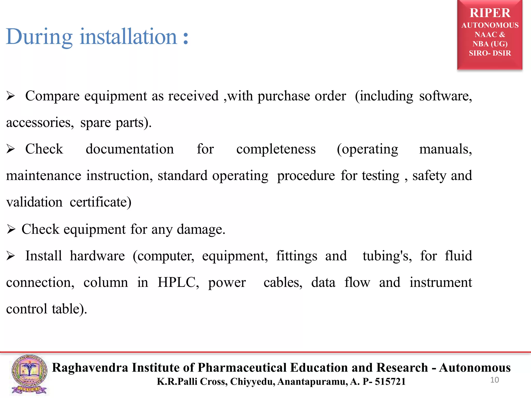Qualification Of HPLC | PPTX