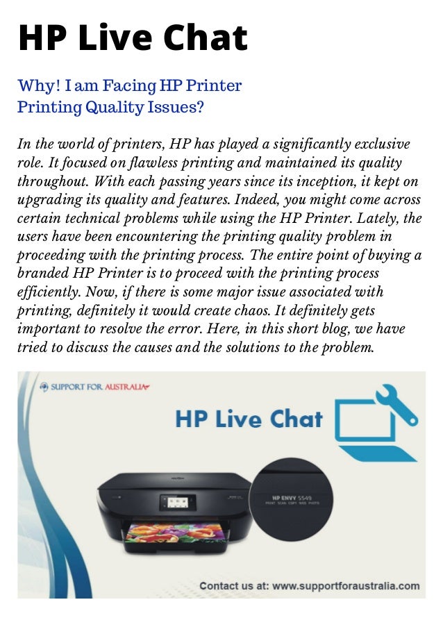 HP Live Chat HP Live Service for Your Printer Issues