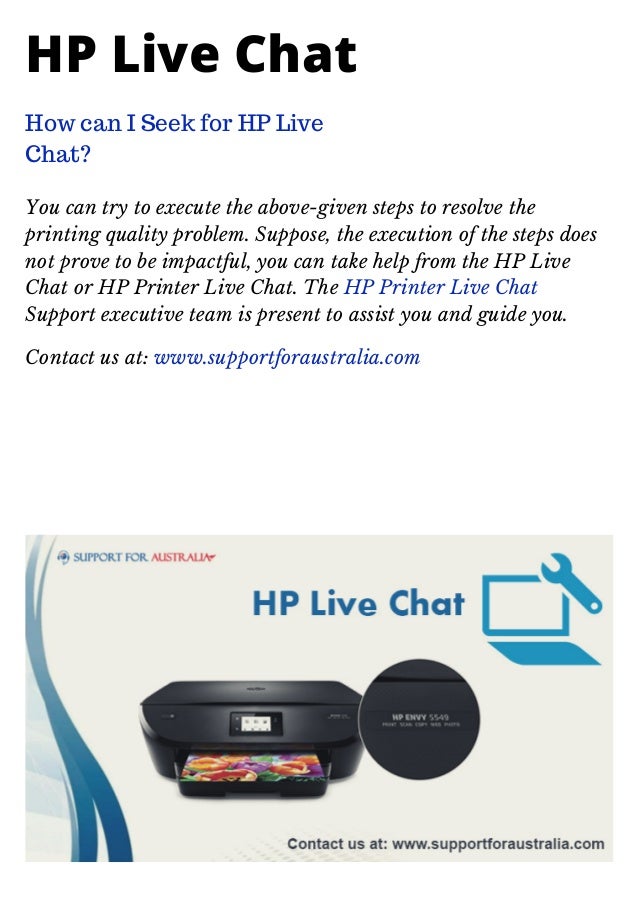 HP Live Chat HP Live Service for Your Printer Issues