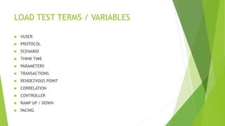 Introduction to Performance Testing & Loadrunner | PPTX