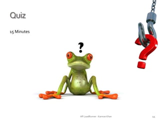 Quiz
15 Minutes
HP LoadRunner - Kamran Khan – ChromeIS.com/institute 44
 