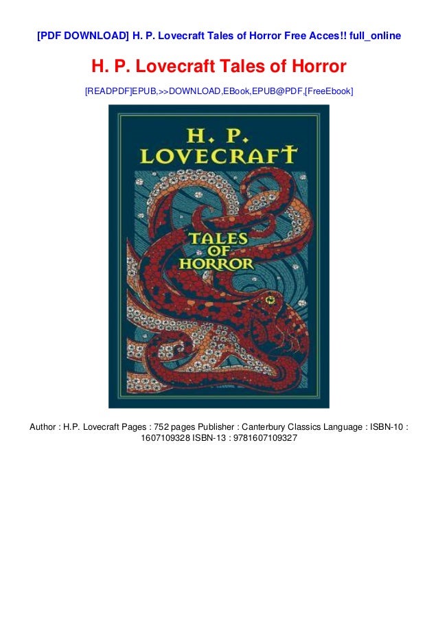 H P Lovecraft Tales Of Horror Free Acces