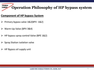 HP & LP ByPass System in 600MW power plant | PPTX