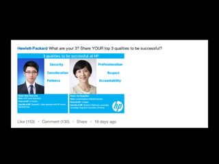 One Month of LinkedIn Status Updates - HP