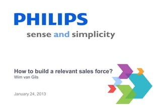 How to build a relevant sales force?
Wim van Gils



January 24, 2013
 