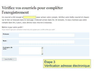 Étape 3 Vérification adresse électronique 
