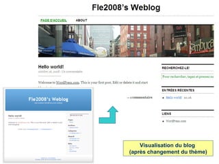 Visualisation du blog  (après changement du thème) 