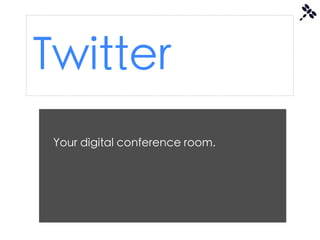 Twitter
 Your digital conference room.
 