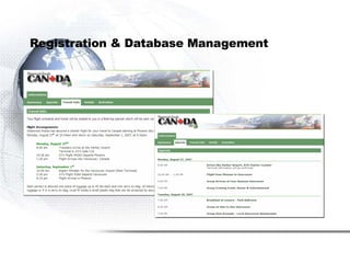 Registration & Database Management  