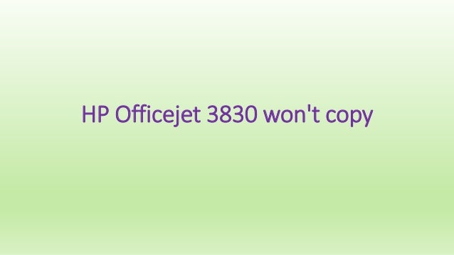 hp officejet 3830 not printing